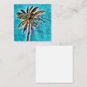 Palm tree mini notecard 2,5" mitteilungskarte (Vorne/Hinten)