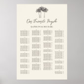 Palm Tree Minimalistisch Hochzeit Alphabetisches S Poster (Vorne)