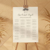 Palm Tree Minimalistisch Hochzeit Alphabetisches S Poster