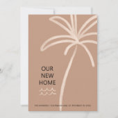 Palm Tree Minimalistisch New Zuhause Moving Ankündigung (Vorderseite)