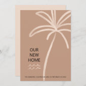 Palm Tree Minimalistisch New Zuhause Moving Ankündigung (Vorne/Hinten)
