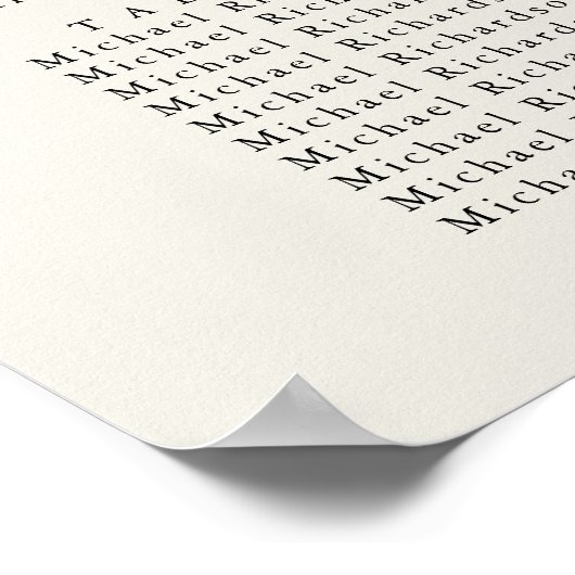 Palm Tree Minimalistisch Wedding 6 Table Seating Poster (Ecke)