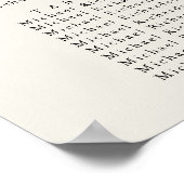 Palm Tree Minimalistisch Wedding 6 Table Seating Poster (Ecke)