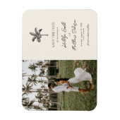 Palm Tree Minimalistisches Ziel Save the Date Magnet (Vertikal)