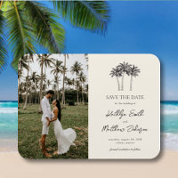 Palm Tree Minimalistisches Ziel Save the Date