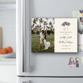 Palm Tree Minimalistisches Ziel Save the Date Magneteinladung