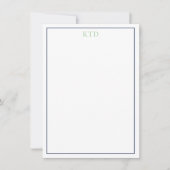 Palm Tree Mit Monogramm Stationary Einladung (Vorderseite)