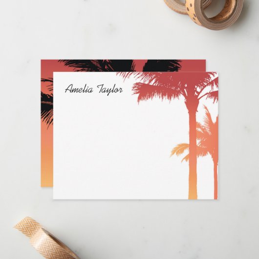 Palm Tree Mitteilungskarte (Vorderseite/Rückseite Beispiel)