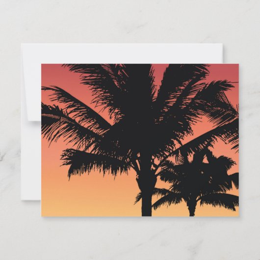 Palm Tree Mitteilungskarte (Rückseite)