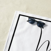 Palm Tree Modern Black Frame Personal Strandtuch (Beispiel)