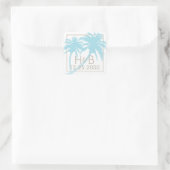 Palm Tree Monogram Bevorzugung Aufkleber U PICK AL (Tasche)
