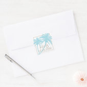 Palm Tree Monogram Bevorzugung Aufkleber U PICK AL (Umschlag)