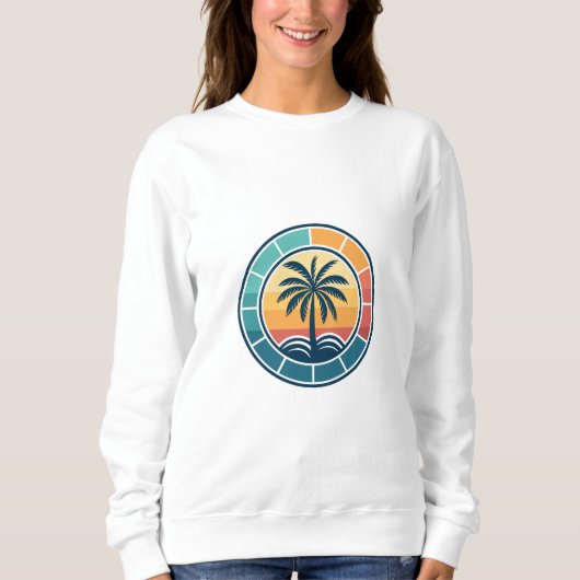 Palm Tree Motif Sweatshirt (Vorderseite)