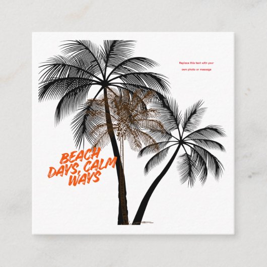 Palm Tree Motivation Art – Fully Customizable Begleitkarte (Vorderseite)
