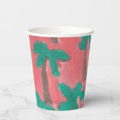 Palm Tree Muster Papier Cup Wasserfarbe Pappbecher (Rückseite)