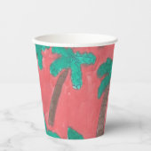 Palm Tree Muster Papier Cup Wasserfarbe Pappbecher (Vorderseite)
