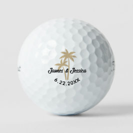 Palm Tree Name and Date Template Gastgeschenk Hoch Golfball