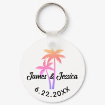 Palm Tree Name and Date Template Gastgeschenk Hoch
