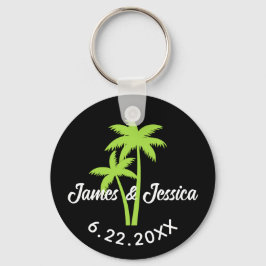 Palm Tree Name and Date Template Gastgeschenk Hoch Schlüsselanhänger