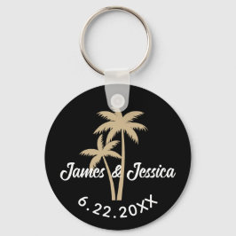 Palm Tree Name and Date Template Gastgeschenk Hoch Schlüsselanhänger