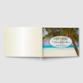 Palm Tree neben Ocean Beach Wedding Gästebuch (Voll)