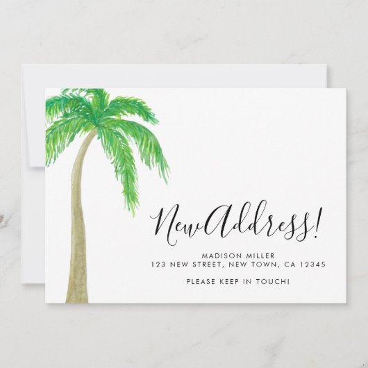 Palm Tree New Address Moving  Ankündigung (Vorderseite)