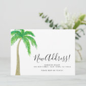 Palm Tree New Address Moving Ankündigung (Stehend Vorderseite)
