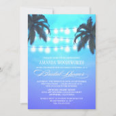 Palm Tree Night Lights Bridal Dusche Einladungen (Vorderseite)