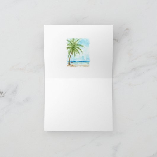 Palm Tree Note Card Karte (Innenseite)