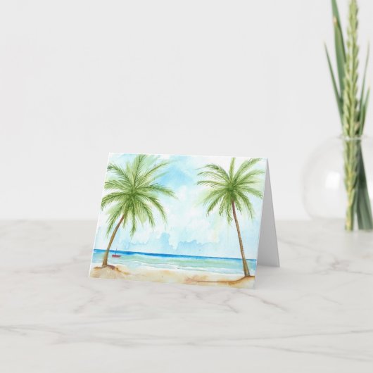 Palm Tree Note Card Karte (Vorderseite)