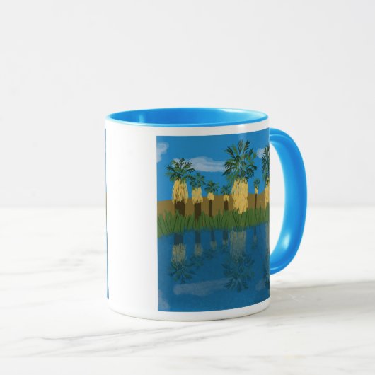 Palm Tree Oasis Tasse (VorderseiteRechts)