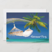 Palm Tree, Ocean & Hammock Retirement Party Einladung (Vorderseite)