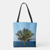 Palm Tree & Ocean Photo | Family Name + Year Tasche (Rückseite)