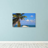 Palm Tree Ocean Tropical Beach Leinwanddruck (Insitu (Holzboden))