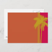 Palm Tree Orange Postkarte (Vorne/Hinten)