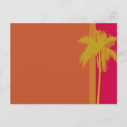Palm Tree Orange Postkarte (Vorderseite)