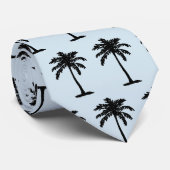 Palm Tree Painting Coastal Beach Pattern Krawatte (Gerollt)