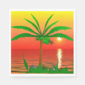 Palm Tree Paper Napkin Serviette (Vorderseite)