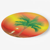 Palm Tree Paper Plate Pappteller (Schrägansicht)