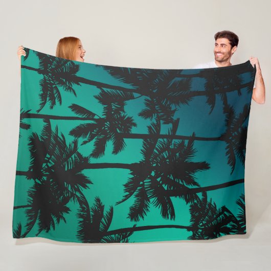 Palm Tree Pattern Fleecedecke (Beispiel)