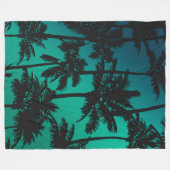 Palm Tree Pattern Fleecedecke (Vorderseite (Horizontal))
