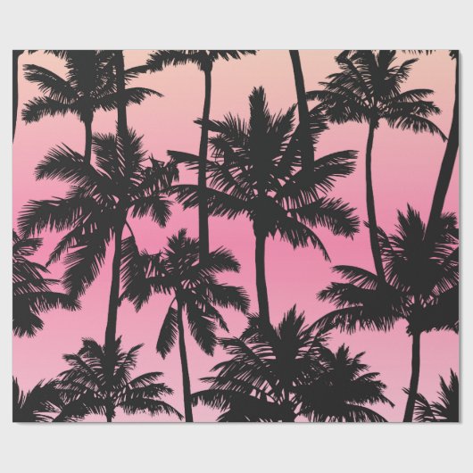 Palm Tree Pattern Geschenkpapier (Flach)