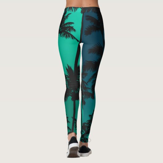 Palm Tree Pattern Leggings (Rückseite)