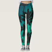 Palm Tree Pattern Leggings (Vorderseite)