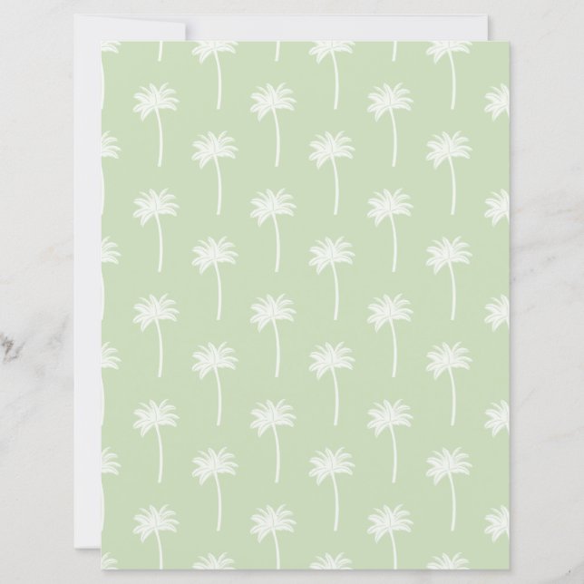 palm tree pattern paper green (Vorderseite)