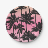 Palm Tree Pattern Pappteller (Vorderseite)