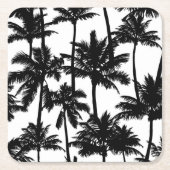 Palm Tree Pattern Rechteckiger Pappuntersetzer (Vorderseite)