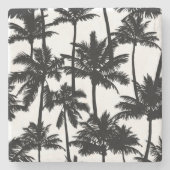 Palm Tree Pattern Steinuntersetzer (Vorderseite)