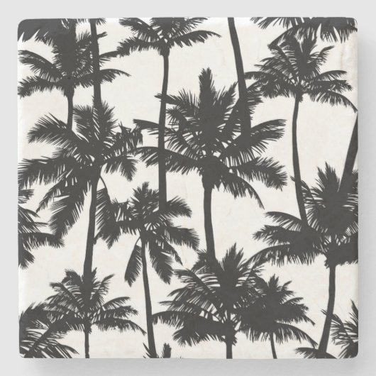 Palm Tree Pattern Steinuntersetzer (Vorderseite)