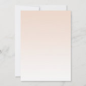 Palm Tree Peach Dust Beach Einladung Hochzeit (Rückseite)